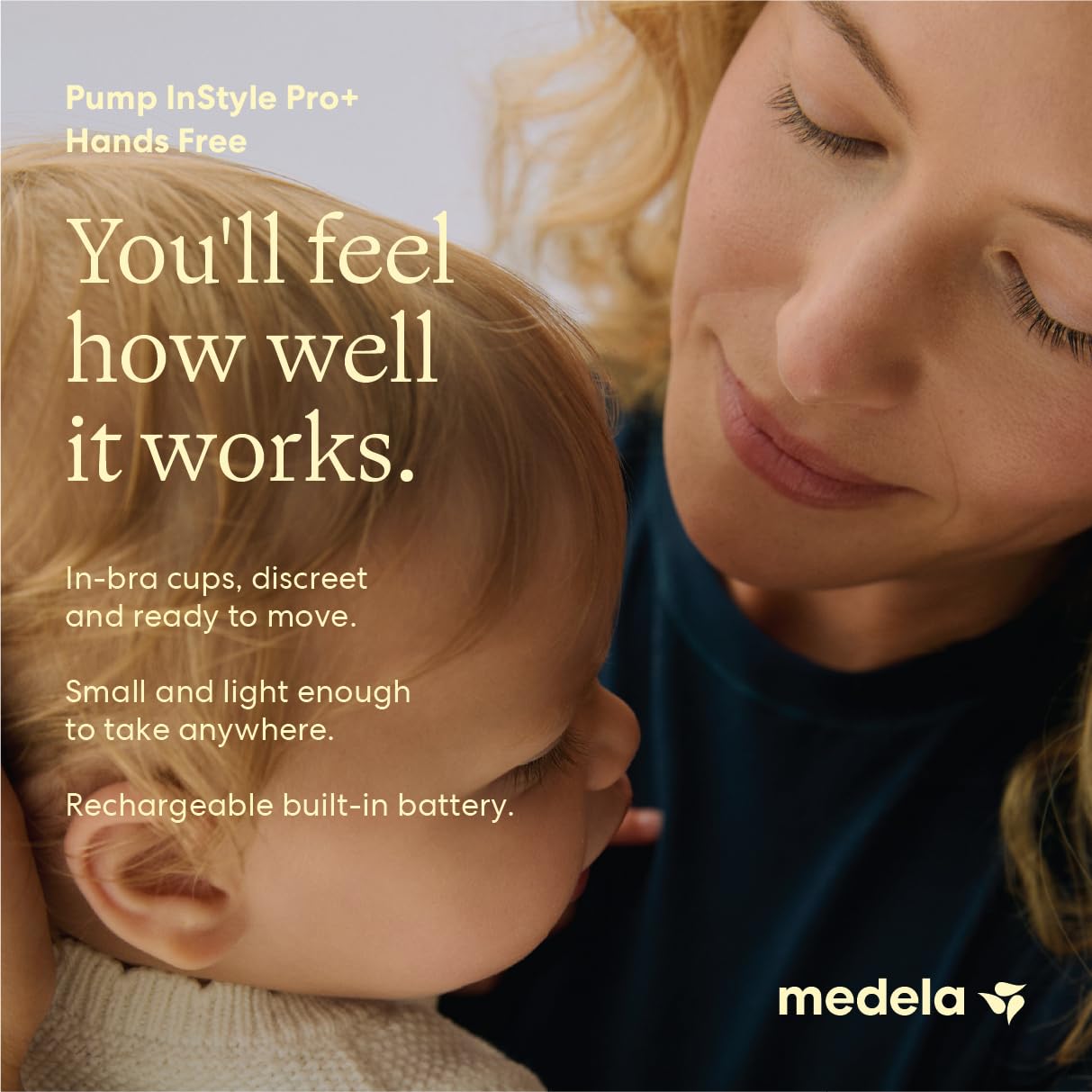 New Medela Pump in Style Pro+ - Extractor de leche manos libres, recargable, portátil, de grado hospitalario