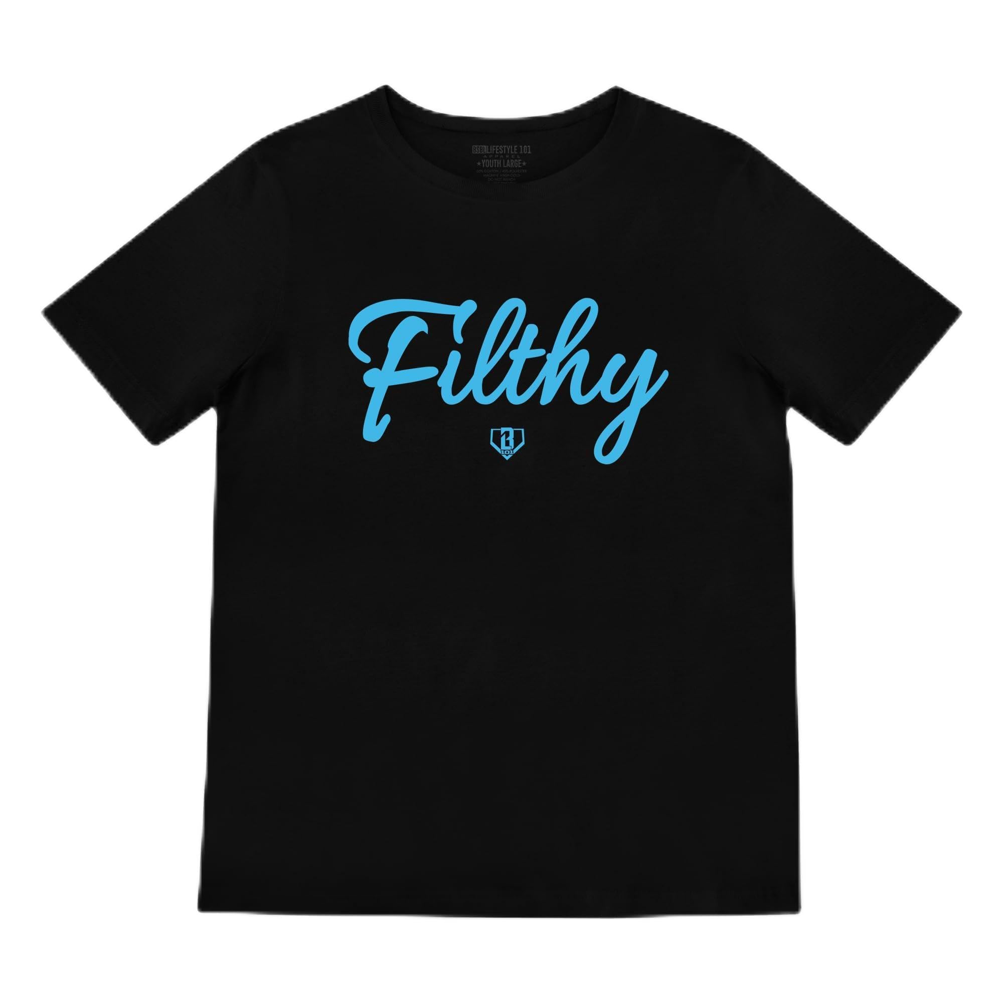 BL101 Youth Filthy Baseball Graphic Tee for Boys - YS-YXL