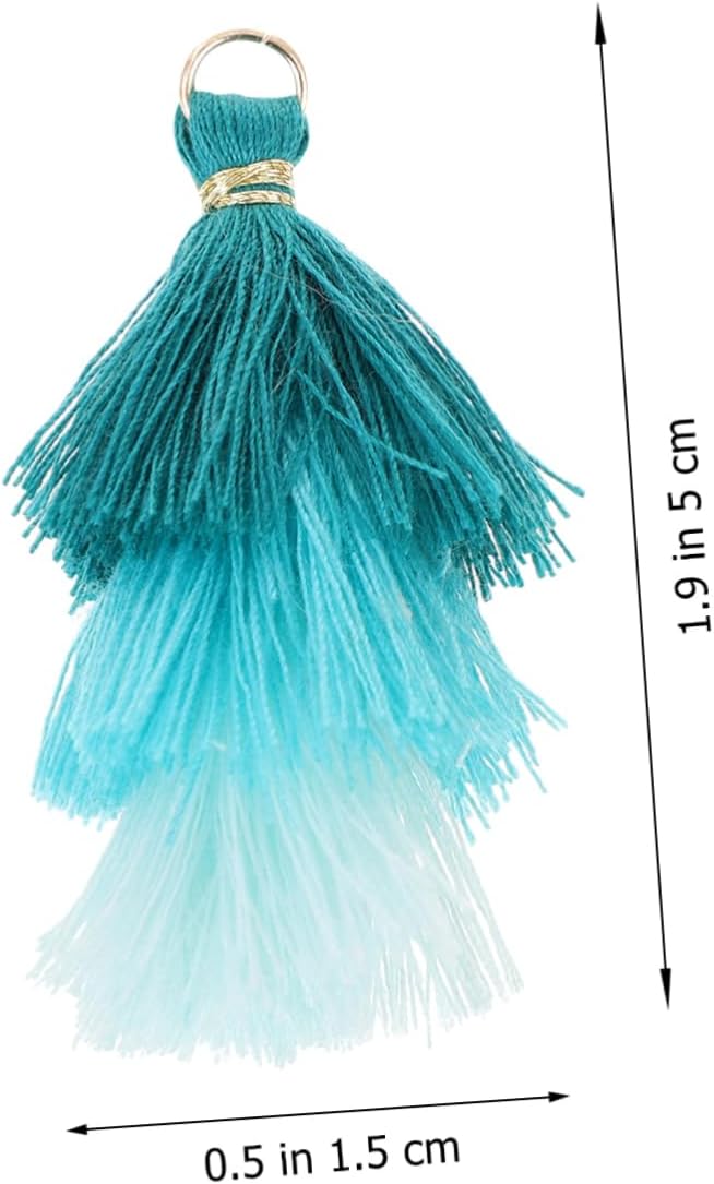 ARTIBETTER 250pcs Classic Tassel Pendant Stylish Luggage Decor Hand Knitted Bag Charm for Home Decor
