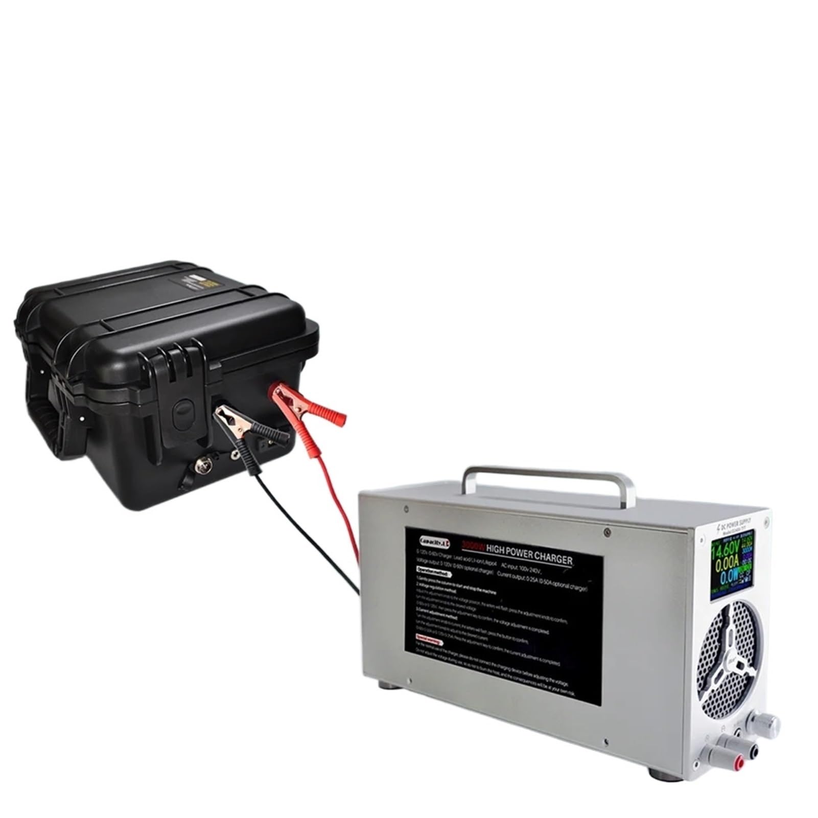 Uniwersalna ładowarka do akumulatora litowego/Lifepo4, regulowane napięcie 60 V, 50 A/120 V, 25 A, może ładować dowolny sprzęt na łodziach samochodowych (120 V 25 A Anderson)