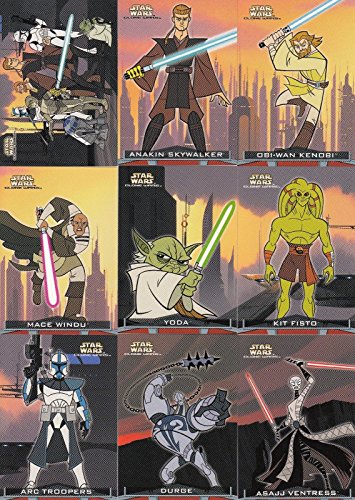 Star Wars Clone Wars Animated Movie 2004 Topps Complete Base Card Set of 90