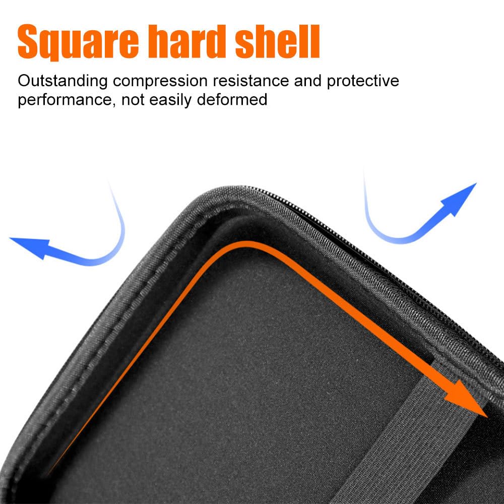 MiOYOOW Custodia per Racchette da Ping Pong, Custodie per Racchetta da Ping Pong con Tracolla Portatile, Borsa per Attrezzatura per Adatta per 2 Racchette e 6 Palline, Borsa Rigida Racchetta