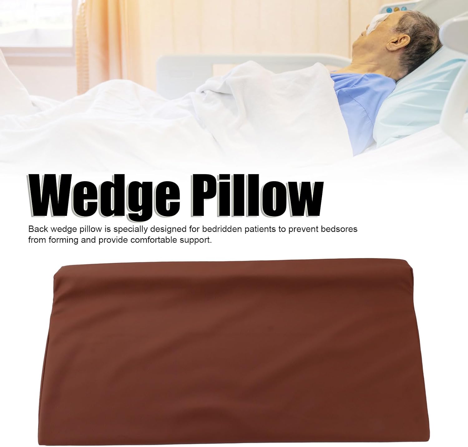 TOPINCN Body Wedge Pillow for Sleeping Preventing Bedsores with R Shaped, Soft Foam Bed Wedge Body Positioners Washable, Multipurpose Triangle Pillow for After Surgery and Side Sleeper