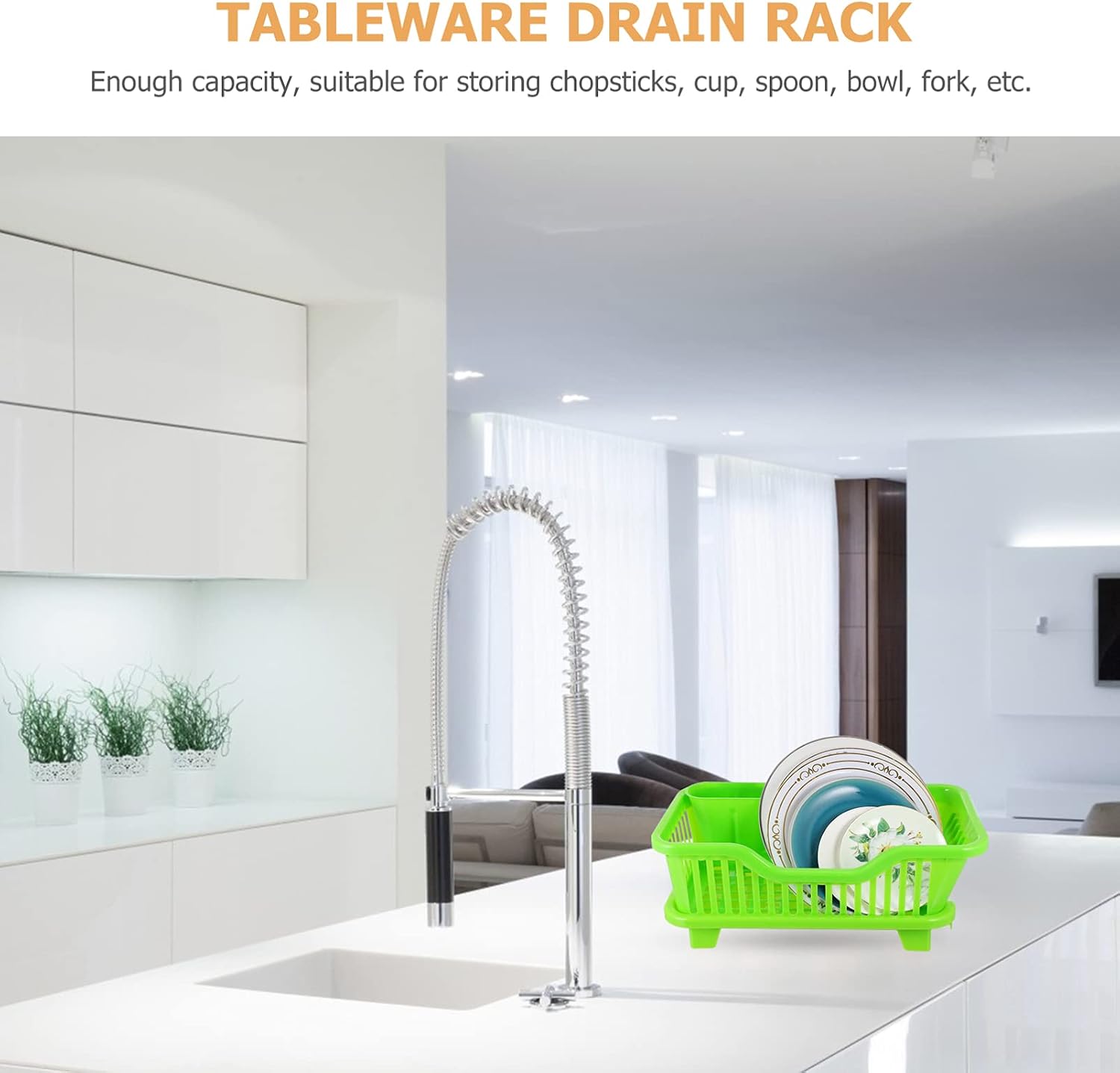 GLEAVI Bottle Drying Rack Draining Tray Plastic Kitchen Dish Rack for Tableware Storage Multifunctional Organizer for Baby Bottles and Dishes Suitable for Kitchen Sink