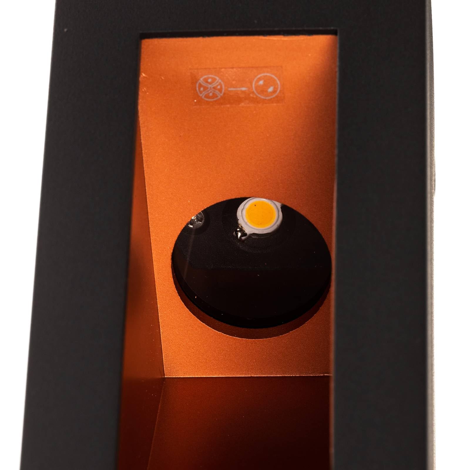 Lucande Lampada LED da esterni (Moderno) colore Nero, in Alluminio lampadina inclusa lampioncino paletto luminoso lampada viale lampione