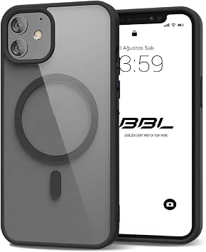 Babilden iPhone 12/12 Pro  in K l f Kamera Korumal  Magsafe  le Uyumlu Kablosuz  arj  zellikli  effaf Renkli Telefon K l f  Siyah