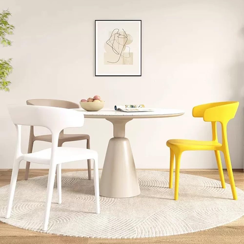 Sedia da pranzo in plastica, senza braccioli, per esterni, con schienale, capacità di 400 kg, ideale per ristoranti, cortili, bar e dicembre