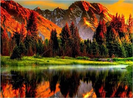 Hwhz Ci Sono Montagne E Paesaggi Di Acqua Bellissimo Sfondo Wallpaper Murale Hd 3d 280x0cm Amazon It Fai Da Te