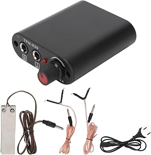 Tattoo Power Supply Kit, Foot Pedal Clip Cord Voltage Adjust Tattoo Machine, Tattoo Equipment Supply for Professionals and Beginners Tattoo Artists, 90 to 265V (US Plug)