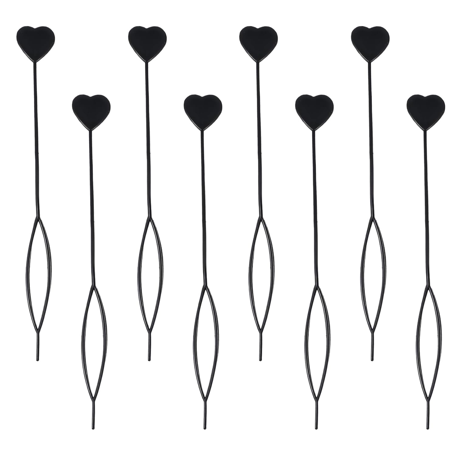 8Piece Hair Beading Tool Set, Professional Hairs Beads For Braids, Perfect for Adding Hairs Beads for Braids and Creative Hairstyling (Black Acrylic)