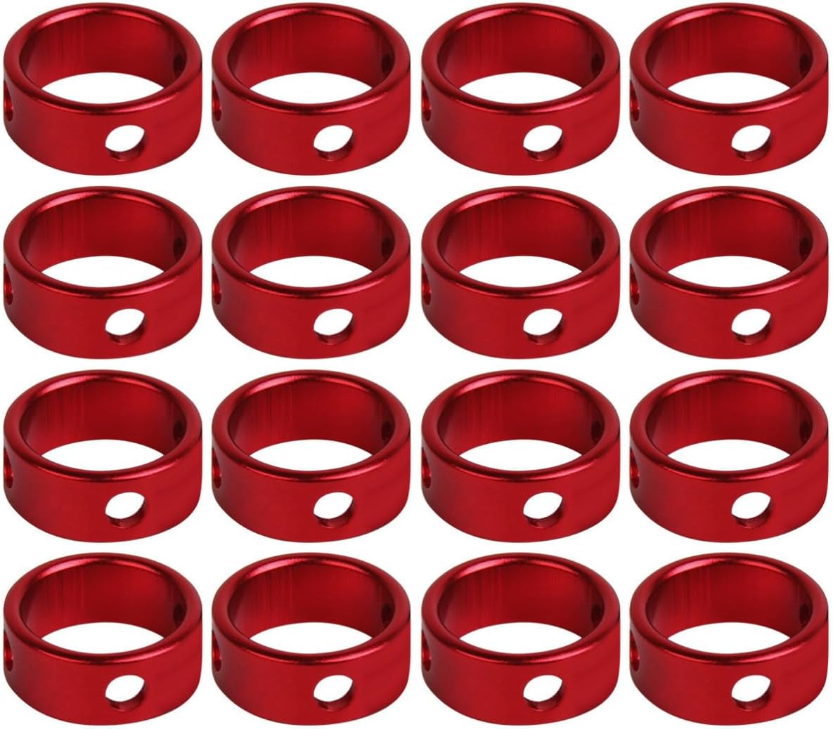 16pcs Hole Cord Runner Aluminium Alloy Guyline Fastener for Camping