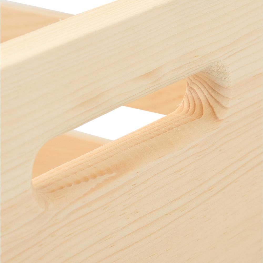 Yeegfey 12.0" D x 9.50" H x 18.0" Large Unfinished Storage Wood Crates with Handles (3-Pack)+