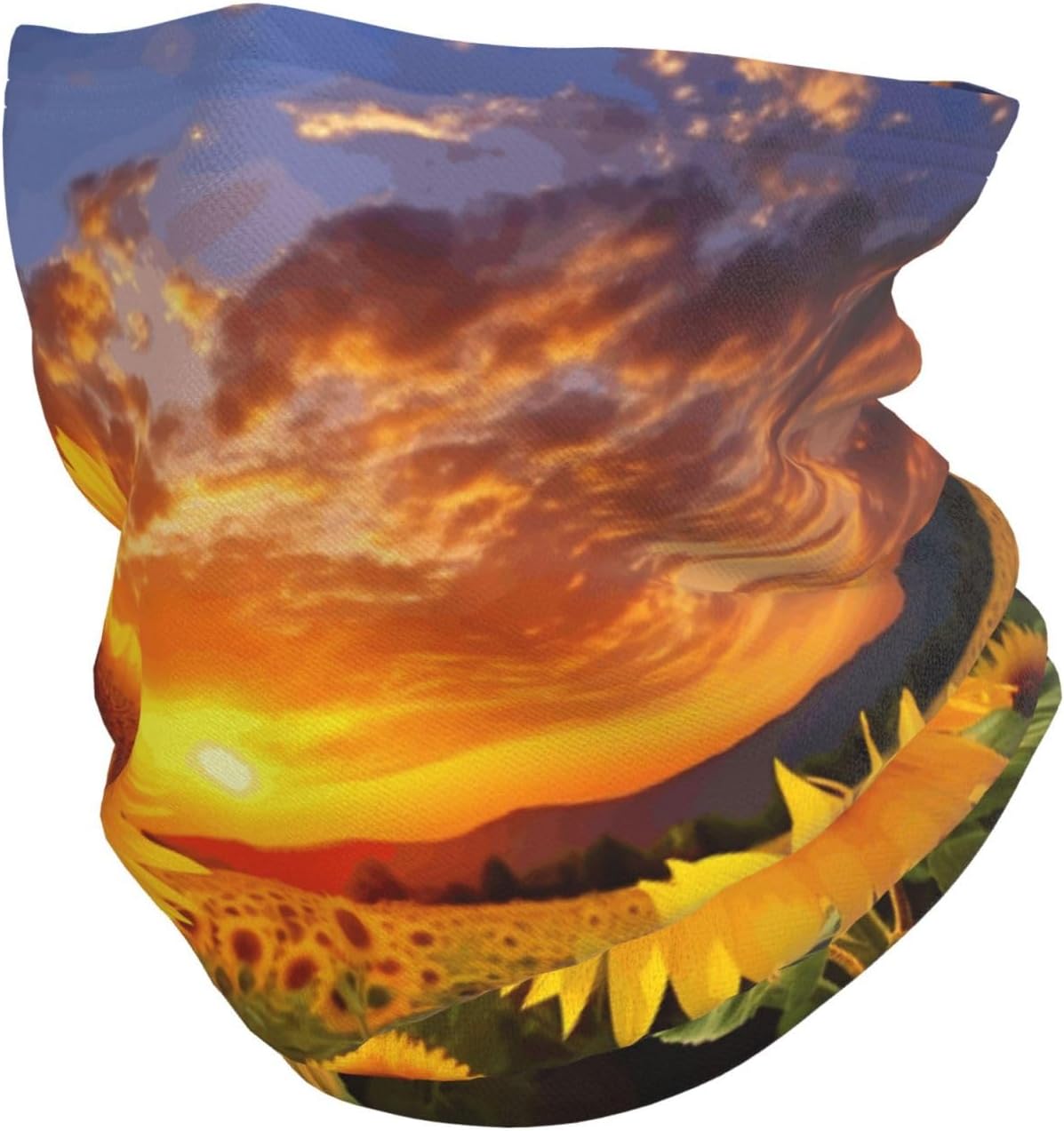 Winter Neck Warmer for Men Women, sunflower and sunset Neck Gaiter UV Sun Protection Face Mask Windproof Cold Weather Face Cover Thermal Ski Mask Scarf for Outdoor Sports Bandana