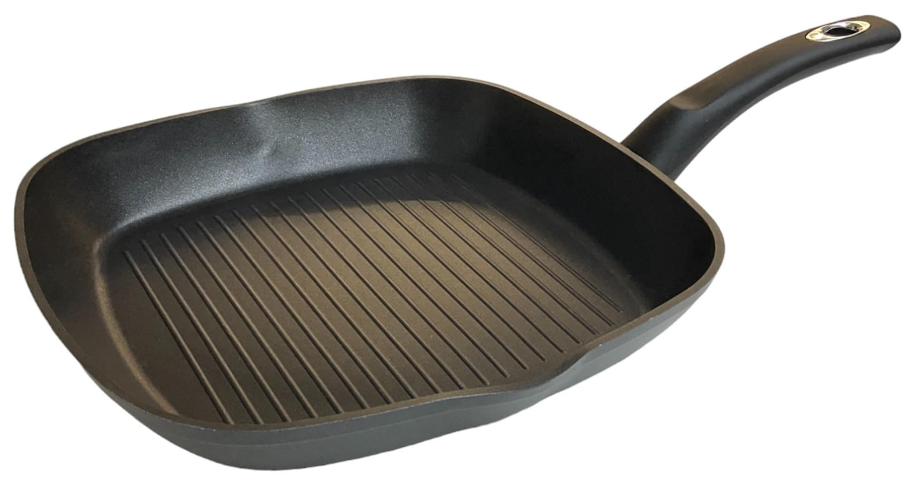 I-Cook Non Stick Frying Pan – Honeycomb Surface, 4mm Forged Aluminium Induction Frying Pan – Dishwasher Safe Griddle Pan with Soft Grip Handle – Suitable for All Hobs – 28cm