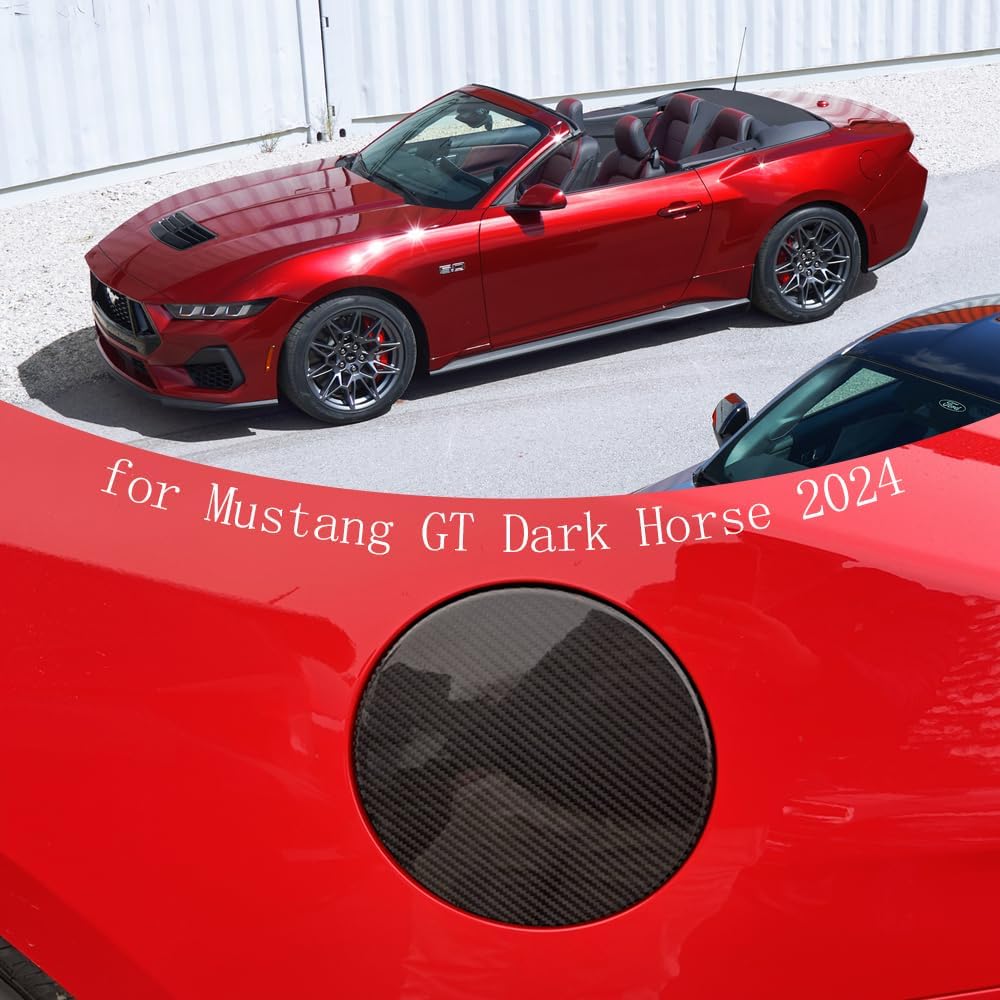 Dry Carbon Fiber Oil Tank Cover for Mustang S650 GT GT4 Dark Horse R Ecoboost 2024 2025 2026, Gas Tank Cap for Mustang Dark Horse