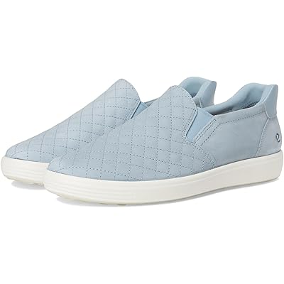 Женские кроссовки ECCO Soft 7 Quilted Easy Slip-On Sneakers dusty blue