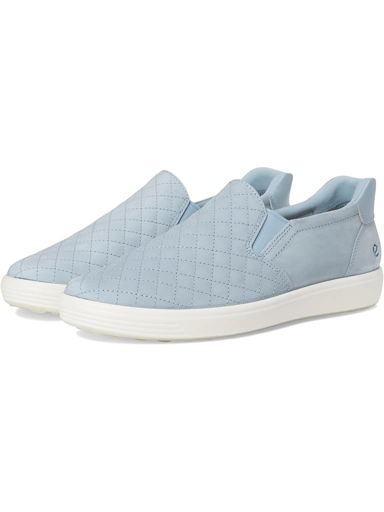 Blue ECCO Soft 7 Quilted Easy Slip-On Sneakers