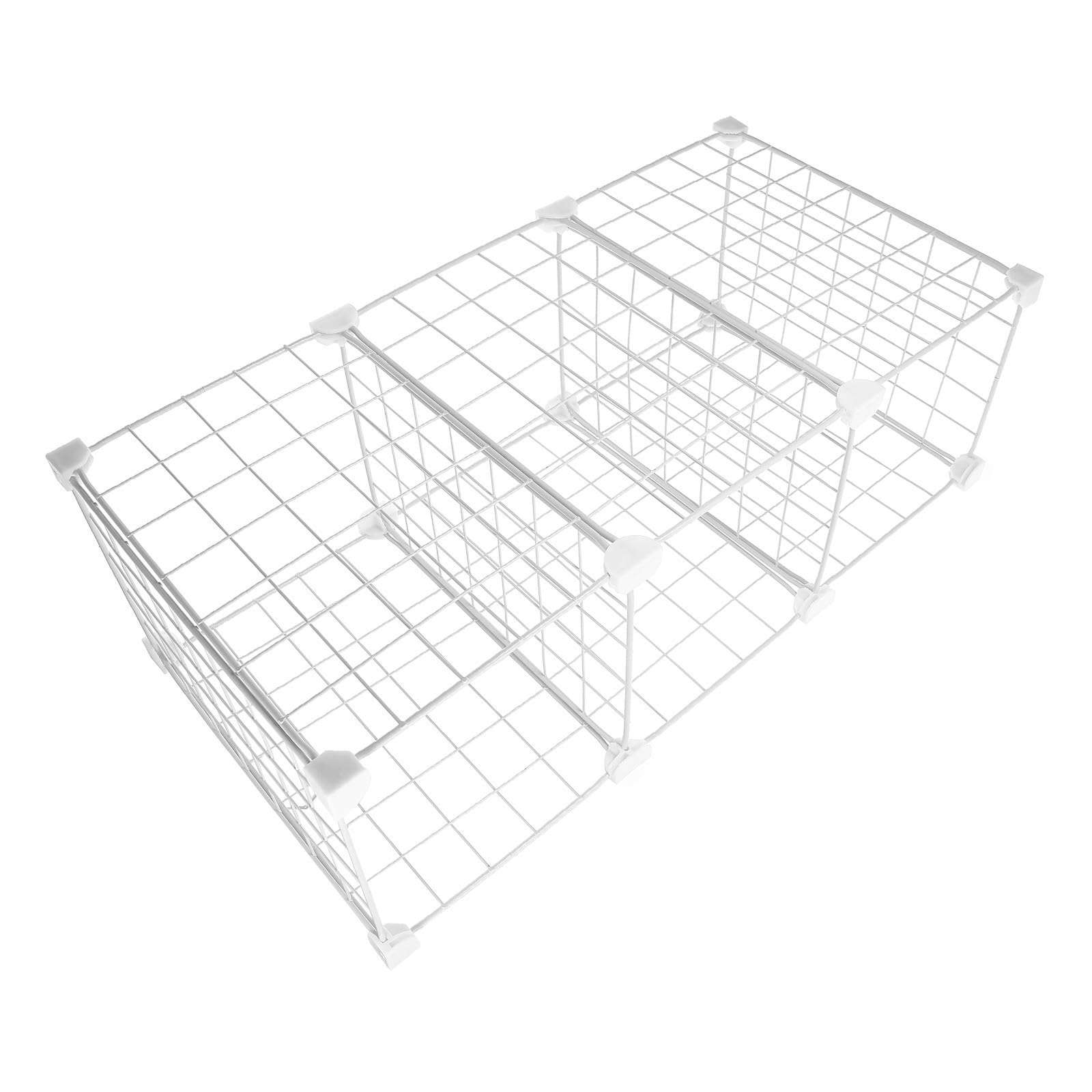 Organizador de nevera multilayer en hierro y plástico blanco para maximizar espacio de cocina