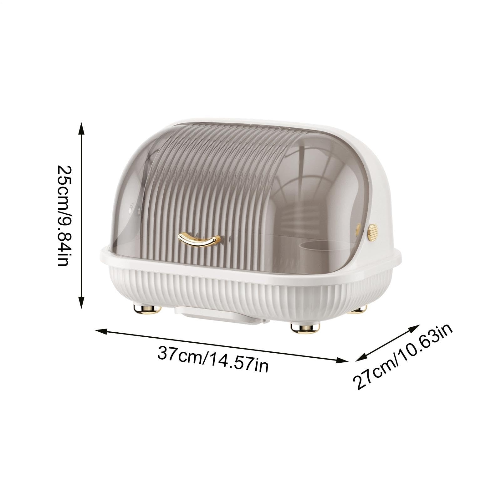 Escurridor de Platos con Tapa Polvo y Asa | Escurridor de Cocina para Tazas, Biberones, Platos, Vasos, Apartamento Pequeño, Autocaravana, Despensa