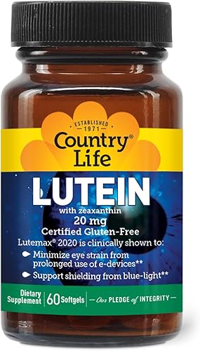 Country Life Luteína 20 mg, 60 cápsulas blandas