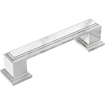 Alzassbg 6 Pack White Marble Zinc Alloy Cabinet Pulls, 3-3/4 Inch96mm Hole Centers Metal Cabinet Handles Kitchen Hardware for Cabinets AL3212WMB