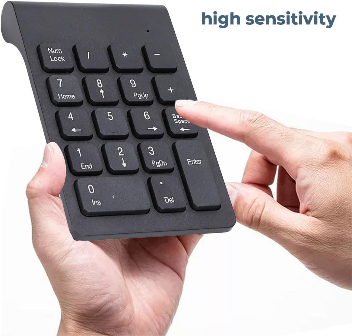 flexman Number Keypad, 18 Keys Number Pad 2.4Ghz Portable Numeric Keypad 1200 DPI Responsive Mouse for Laptop PC Desktop Notebook Home Office Travel