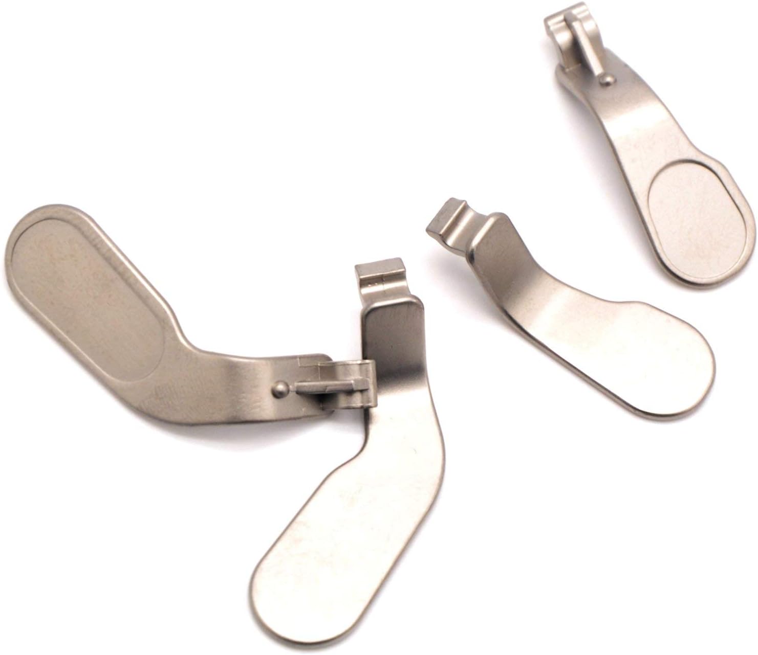 4 PCS Metal Stainless Steel Paddles Hair Trigger Locks for Xbox One Elite Controller Replacement Parts (Silver)