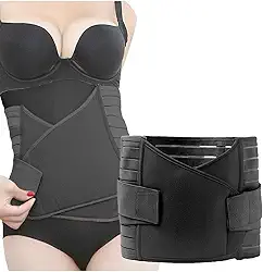 Cinta Modeladora Pós Parto Pós Cirúrgico Ortopédica Corretor de Postura Preta (Preto) - Melhore sua aparência e postura - Grupo Ac Multi
