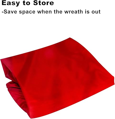 Miniatura 8 de Bolsa de almacenamiento para coronas de Navidad de 30 pulgadas contenedor grande de almacenamiento para coronas de Navidad tela Oxford duradera