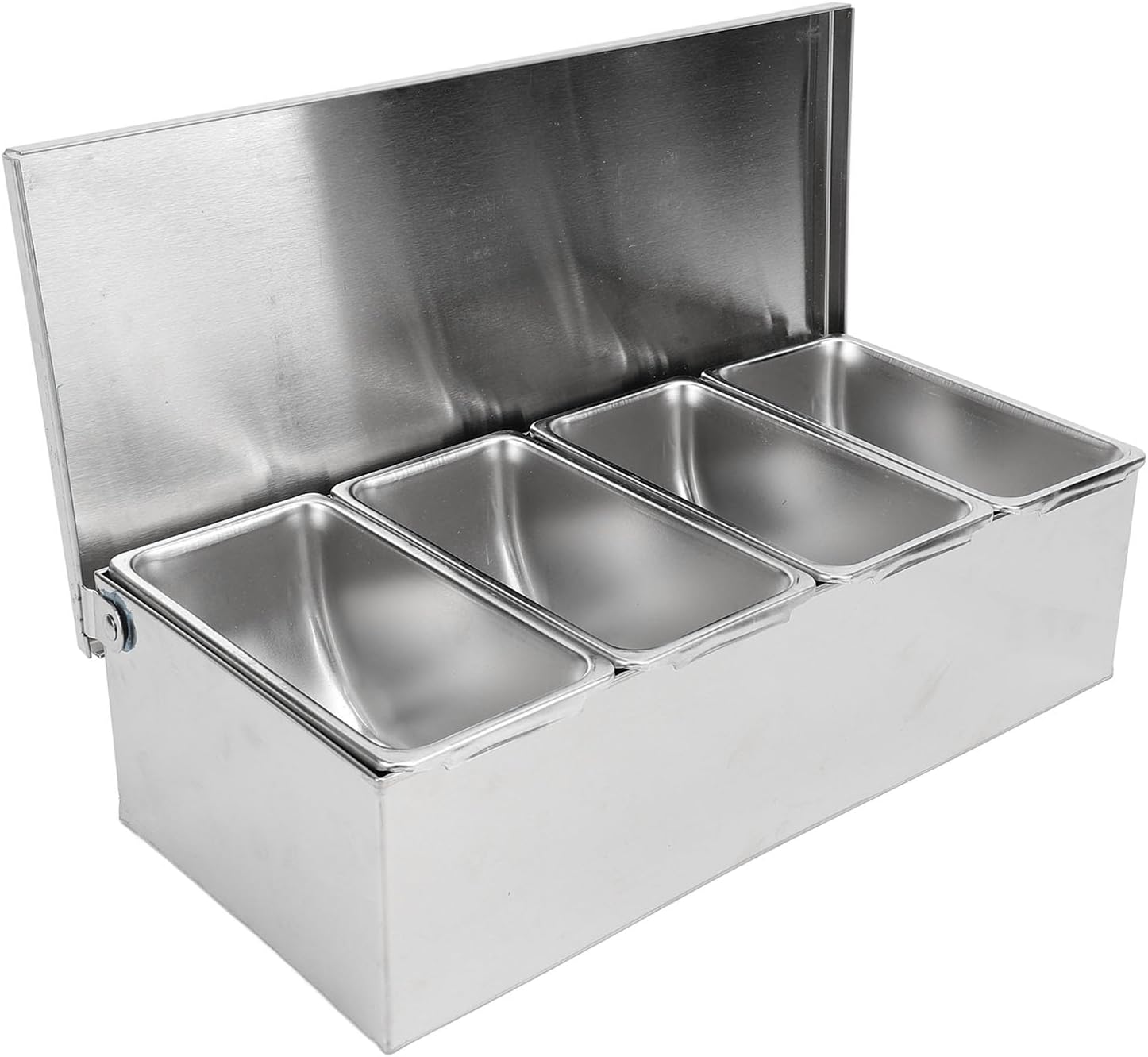 Stainless Steel Jar Spice Container with Lids, Multi-Compartment Organizer for Seasonings, Condiments & Salt Grains - Kitchen Essential for Easy Storage & Access