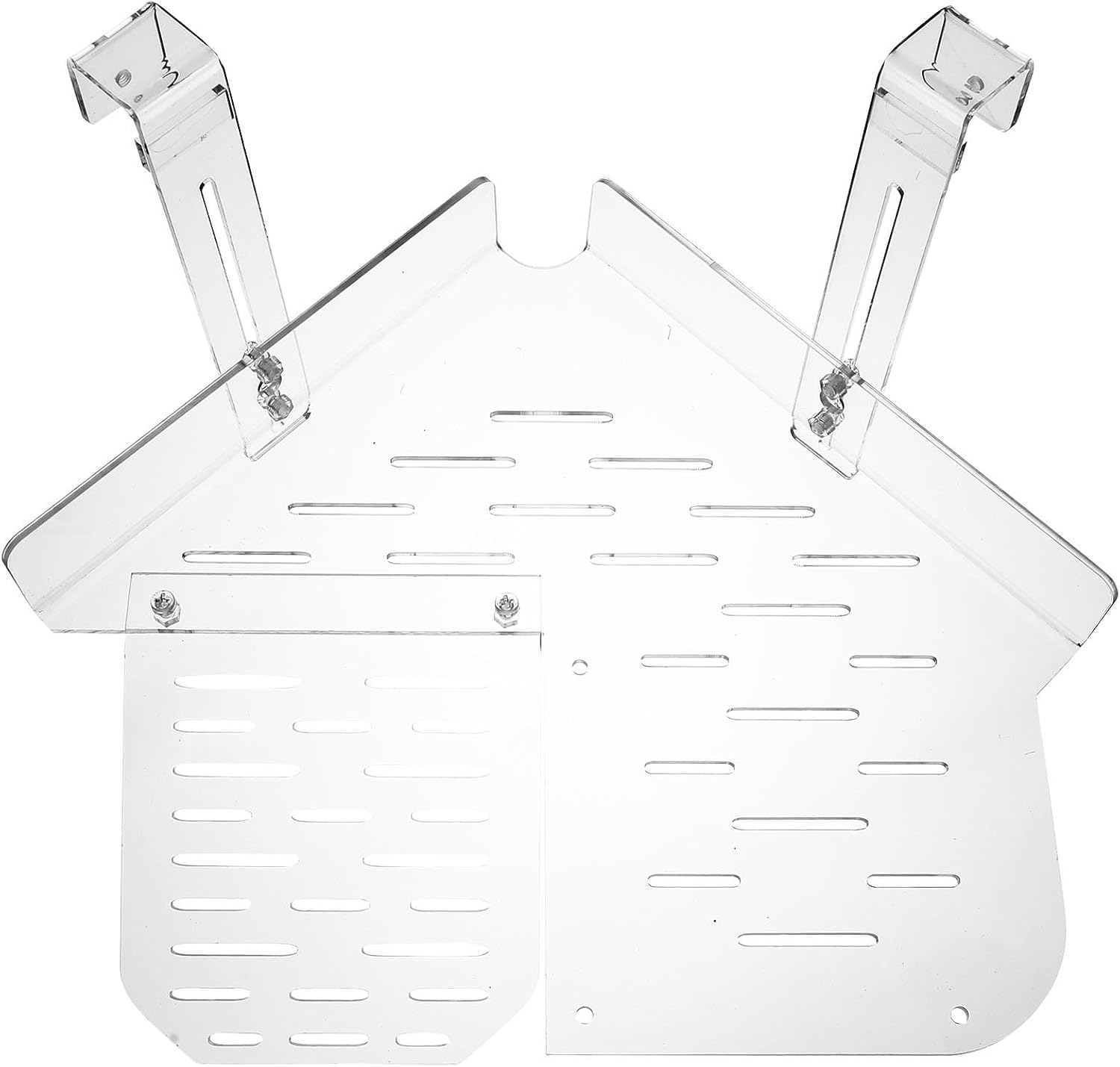 VANZACK Hanging Acrylic Turtle Basking Platform, Transparent Resting Terrace for Aquarium Habitat, Easy Installation, 11.41x8.66x9.44 Inches