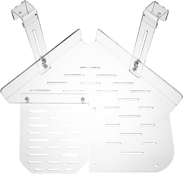 VANZACK Hanging Acrylic Turtle Basking Platform, Transparent Resting Terrace for Aquarium Habitat, Easy Installation, 11.41x8.66x9.44 Inches