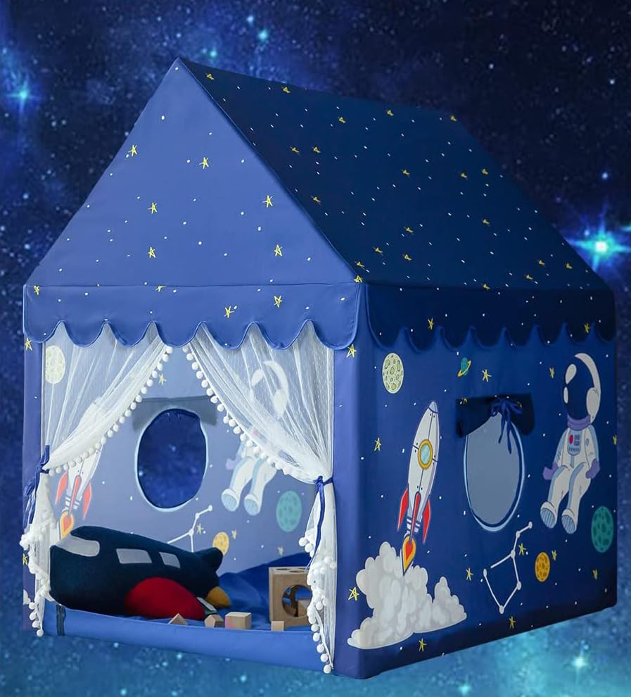 Kids Play Tent for Boys Indoor and Outdoor Playhouse Toddler Tent Large Play Castle Fairy Tent Space World(Rocket) (B0CLYHGSGQ) Amazon Price History, Amazon Price Tracker