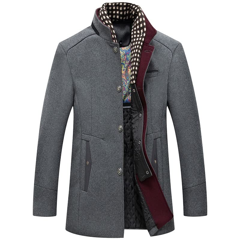 Winterjas lamswol jas van wol heren warme jassen Mountain gevoerd lamswol jassen jassen heren wol winter, bruin, XL