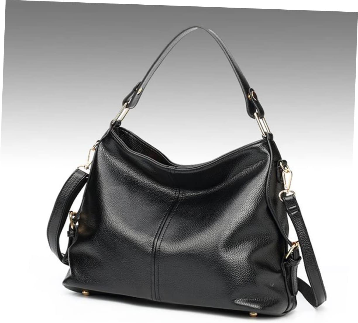 Fashionable Pu Women Crossbody Handbag Strap Large Capacity Shoulder Tote for Everyday Use for Ladies Black
