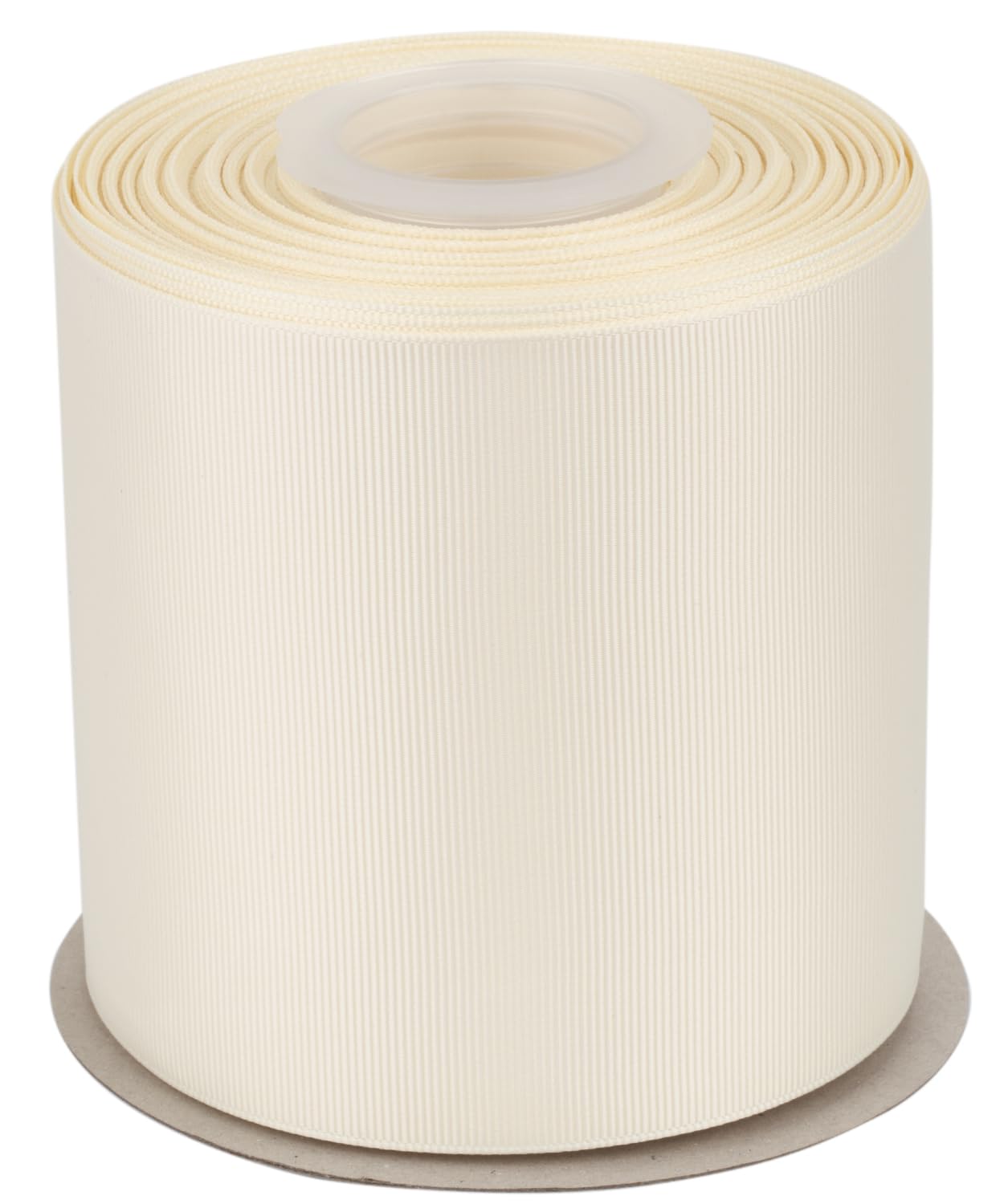 Tekdeere 100mm Solid Ivory Grosgrain Ribbon 22 Meters, Perfect for Gift Wrapping, Crafts, Bows Making, Sewing, Wreaths, Hair Accessories and Wedding Decoration