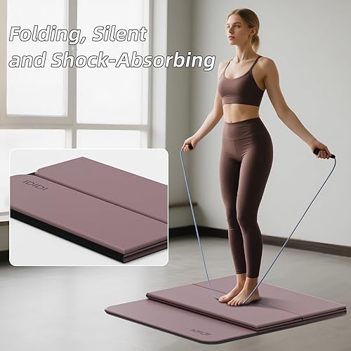 Miniatura 6 de Tapete de yoga plegable extra grueso de 0.32 pulgadas, material POE ecológico, tapete de fitness de diseño antideslizante, tapetes de entrenamiento