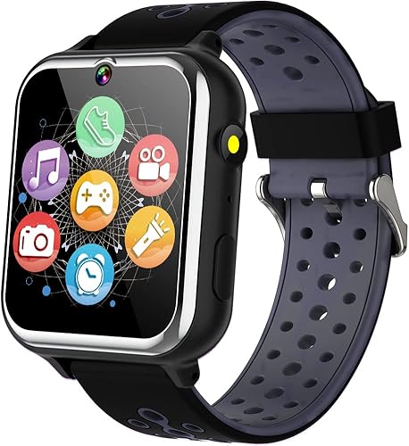 Reloj inteligente para niños y niñas de 3 a 12 años con pantalla táctil HD de 1.54 pulgadas, 24 juegos de rompecabezas, cámara, reproductor de
