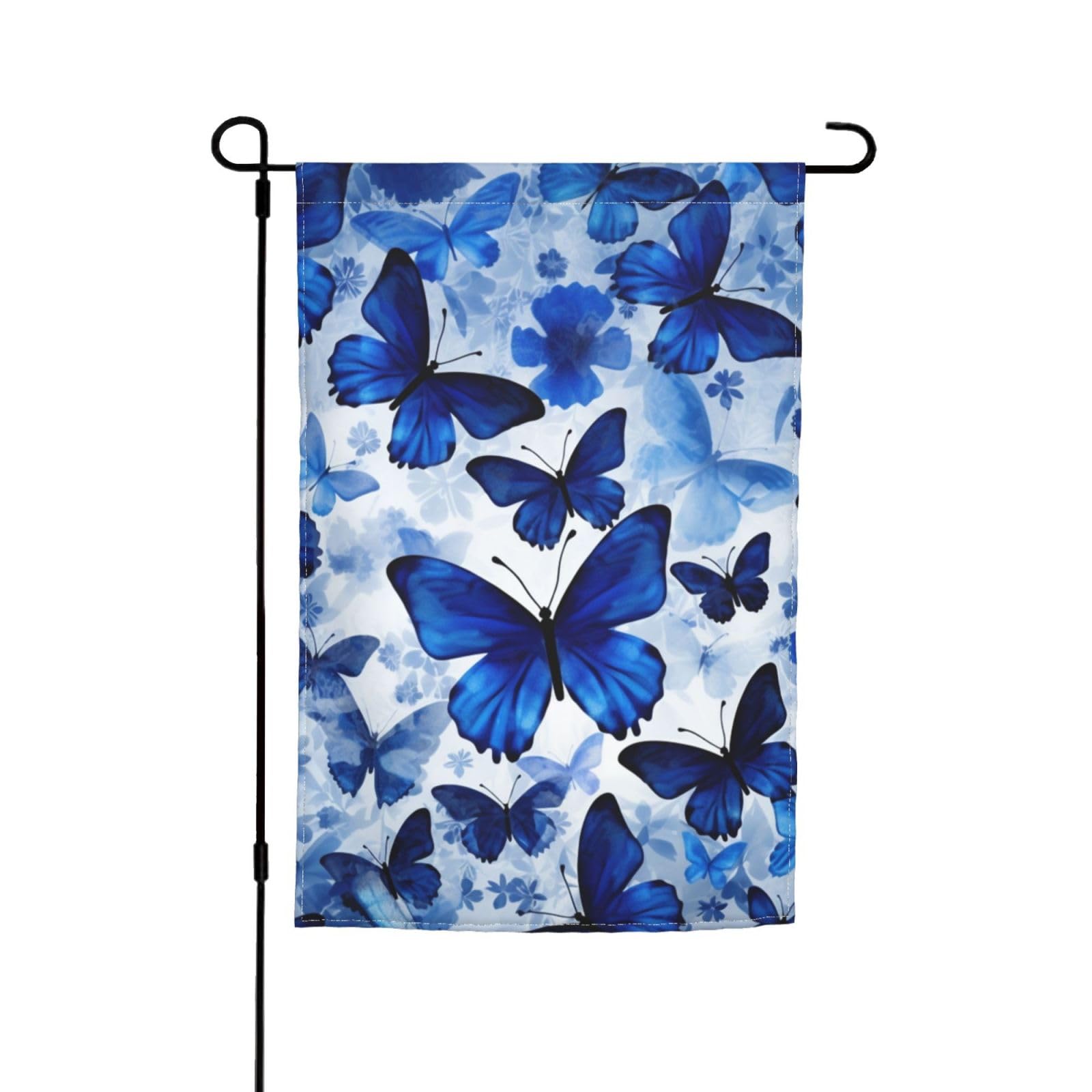 Pfauen-Gartenflagge Mit Schmetterling – Doppelseitig, Wetterfest, Perfekt Für Frühling & Sommer Im Garten