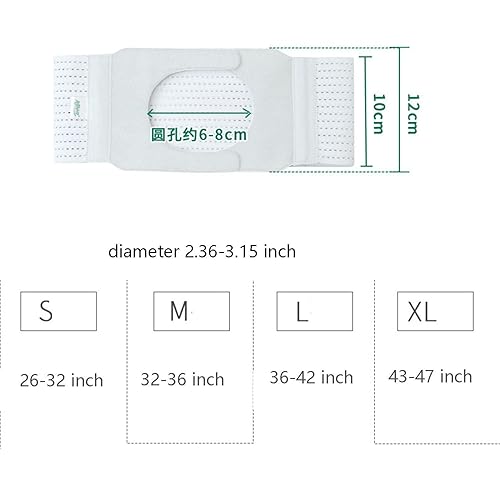 Miniatura 6 de Cinturón de ostomía ajustable para mujeres y hombres, cinturón de soporte de colostomía transpirable para ileostomía, suministros de ostomía (XL