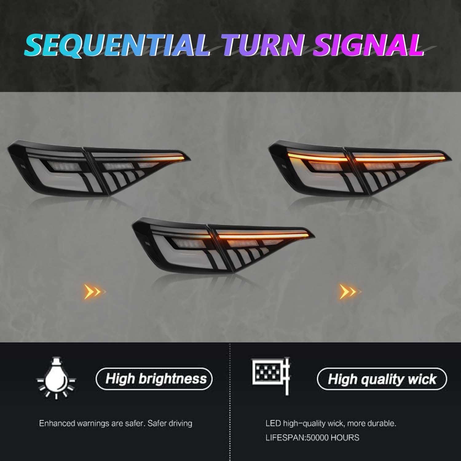 Tail Lights Compatible with 11th Gen Honda Civic 2022-2024 Sedan,FRear Lamps Assembly Start Up Animation/Sequential Turn Signal