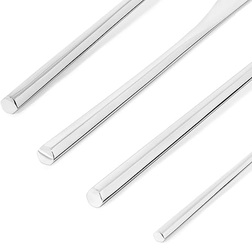 Miniatura 3 de Alessi mu cubiertes Juego compuesto de seis cucharas tenedores cuchillos de mesa Cucharas de café en 1810Acero Inoxidable Pulido Efecto Espejo Plata