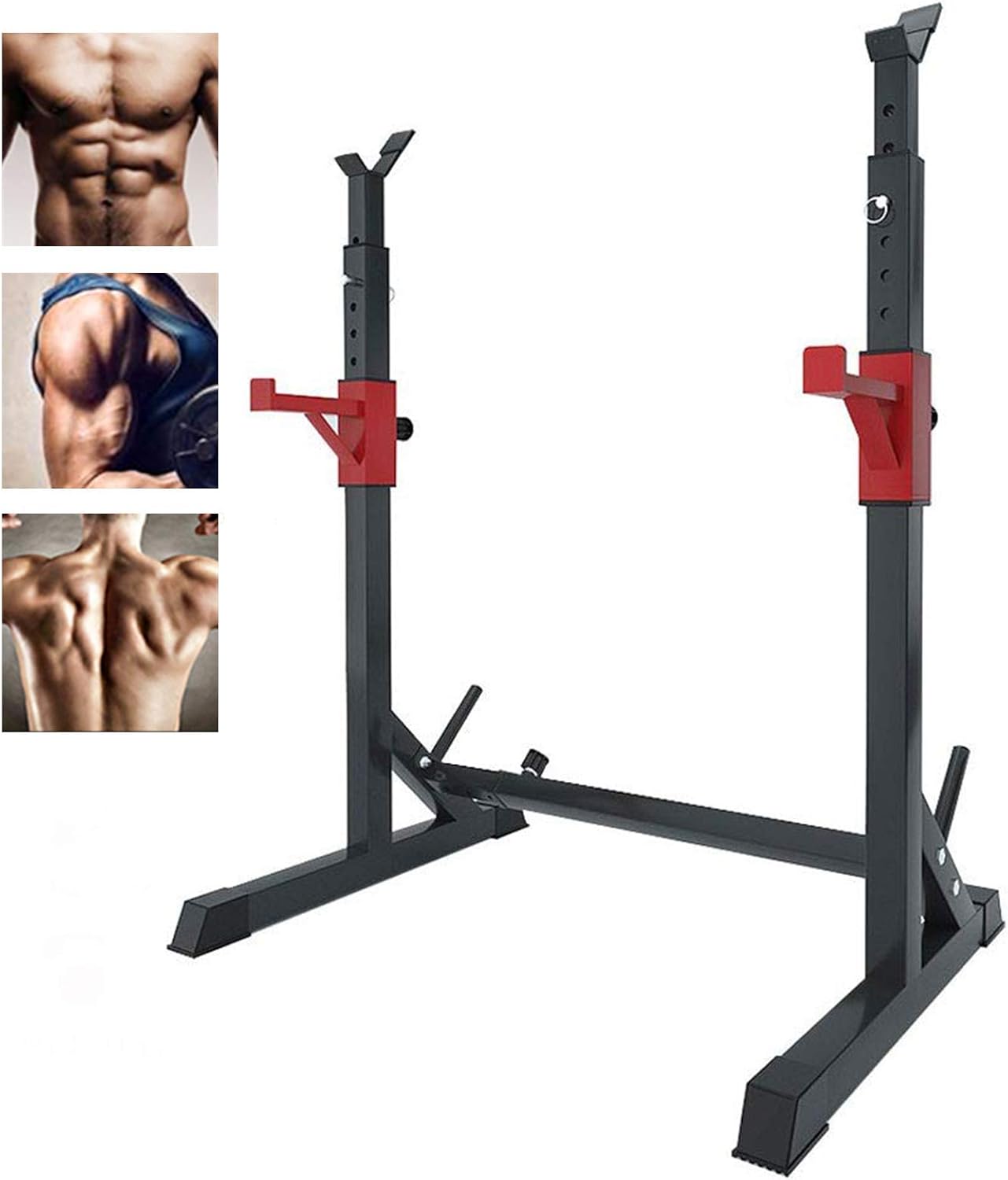 Adjustable Rack Squat Stand, Barbell Rack Dumbbell Racks Stands, Home Gym for Weightlifting Bodybuilding and Strength Training