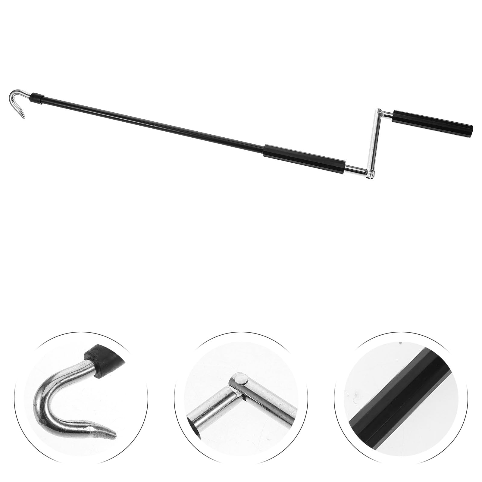 Manovella per Sole in Metallo per Camper e Patio Bacchetta Manuale Telescopica per Tende da Sole Retrattili e Pensiline Utensile Robusto per Ombreggiature Esterni