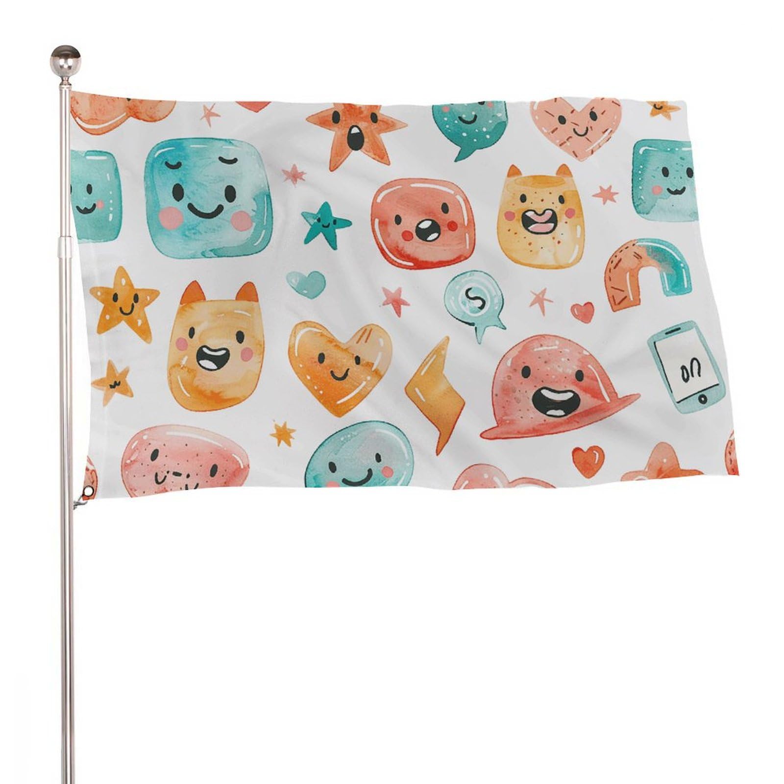 Bandera exterior con burbujas grande de 5x8 pies lona decorativa para pared