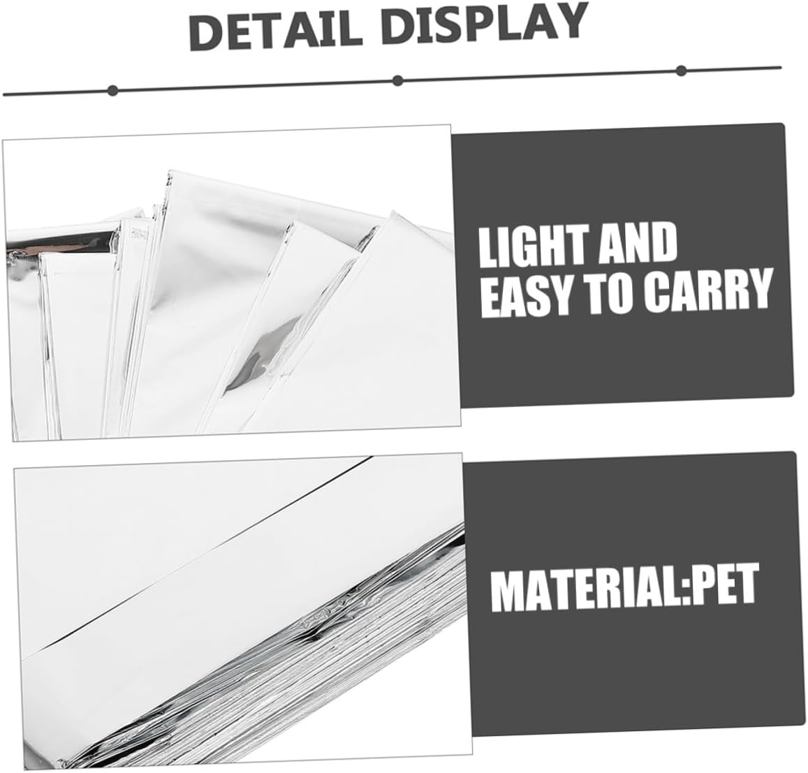 4pcs Emergency Blankets Silver Reflective Thermal Camping Insulation Survival Blanket 130x210cm Portable Foil for Outdoor Hiking First Aid