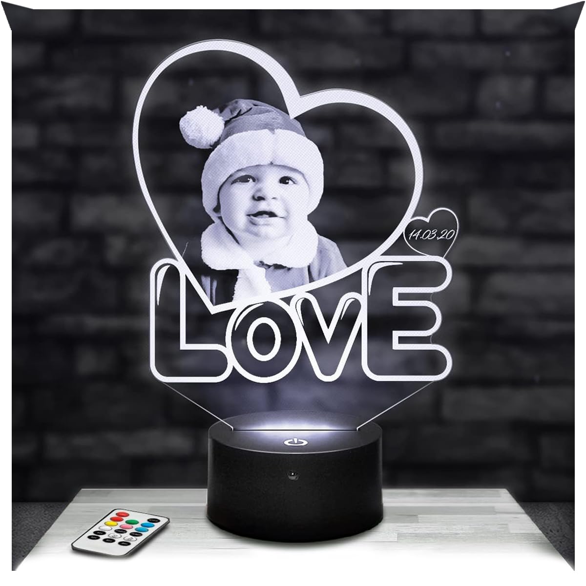 Lampephoto.fr Fotogeschenke. Personalisierte fotolampe für Muttertag, Muttertagsgeschenk, 3D lampe mit foto geschenke für mütter, mama geschenk für mama geburtstag frauen
