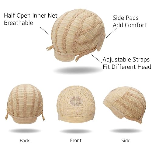 Miniatura 6 de Peluca larga ondulada rosa con flequillo para mujer, resistente al calor, pelucas de pelo sintético para uso diario, eventos de cosplay (rosa)