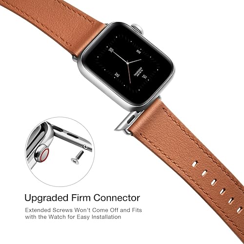 Miniatura 4 de POWER PRIMACY - Correas de cuero de grano compatibles con Apple iWatch Series 87654SE de 1.491.571.651.731.771.92 pulgadas (38404142444549 mm) para