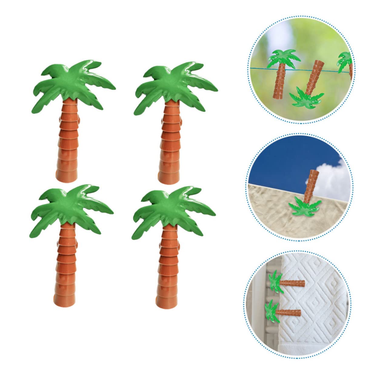 Cabilock 8stücke Kreative Strandtuch Clips Kokosnussbaum-Design Winddichte Handtuchklemmen Für Liegen Handtücher Und Mehr Zubehör Für Strand Und Pool